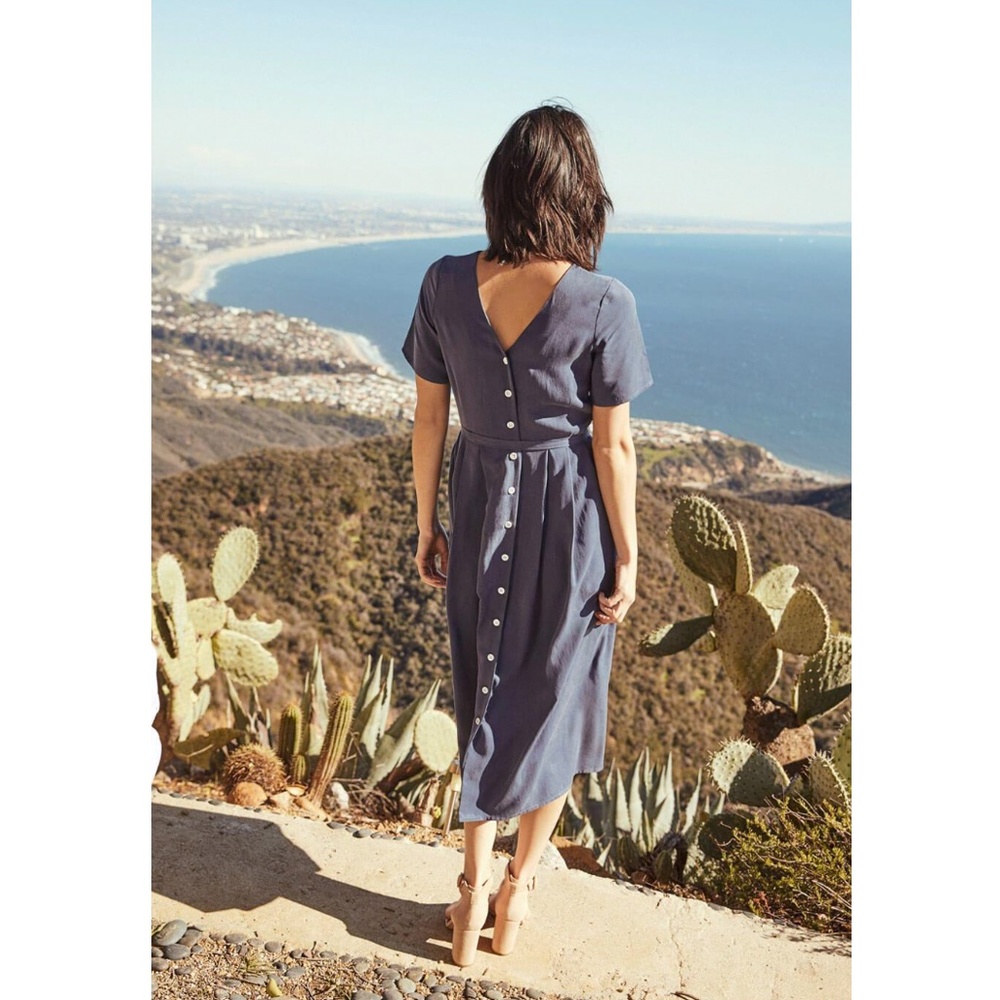 VETTA BUTTON UP MIDI DRESS